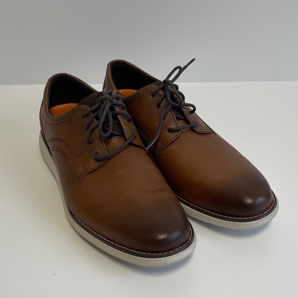 Rockport truTech Men's Brown Leather Lace Up Dress Shoes Size‎ 9.5